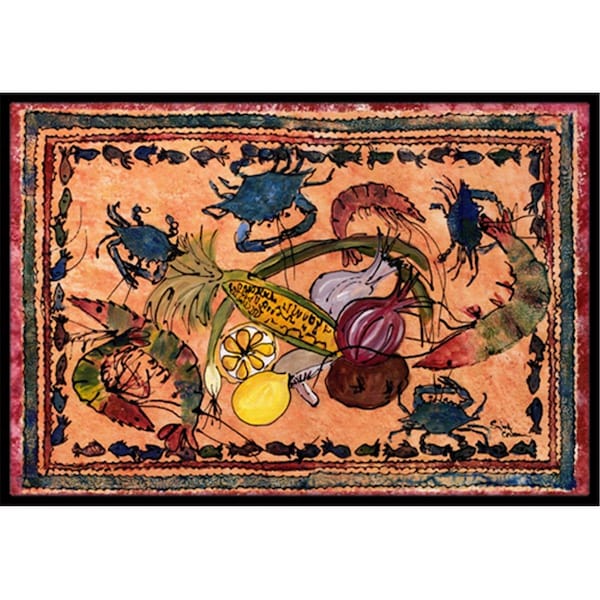 Carolines Treasures 36 x 24 in. Crab Indoor Or Outdoor Doormat 8067-JMAT - main